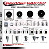 Service Caster 3'' SS Hard Rubber Wheel Swivel 1-1/2'' Expanding Stem Caster Set, 4PK SCC-SSEX20S314-HRS-112-4